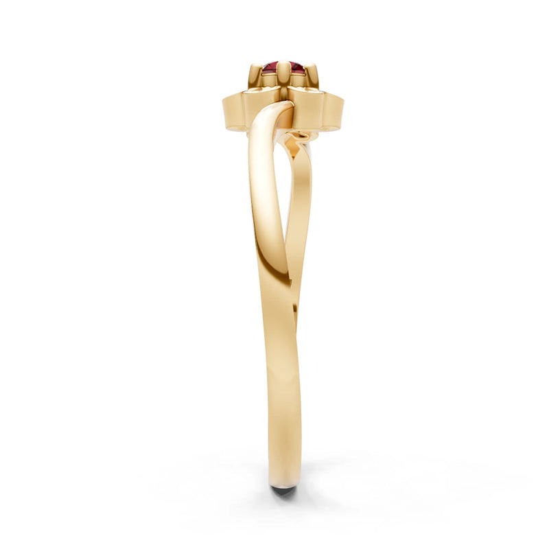 Dainty Floral Cluster Accent Ring
