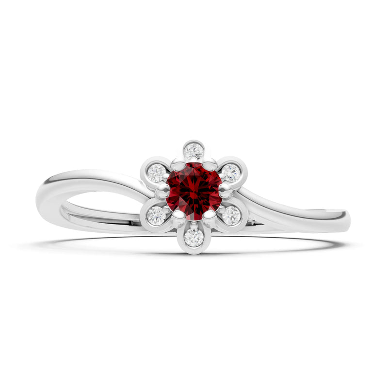 Dainty Floral Cluster Accent Ring