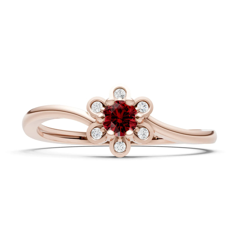 Dainty Floral Cluster Accent Ring