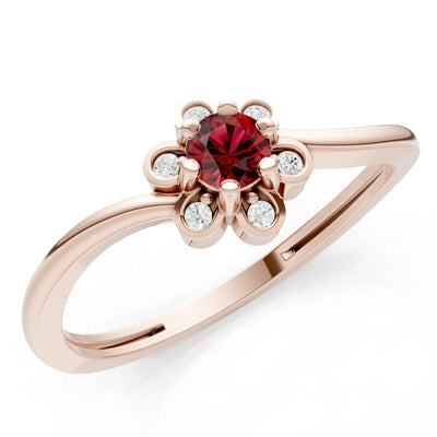 Dainty Floral Cluster Accent Ring