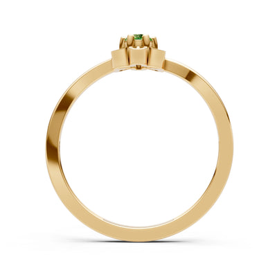 Dainty Floral Cluster Accent Ring