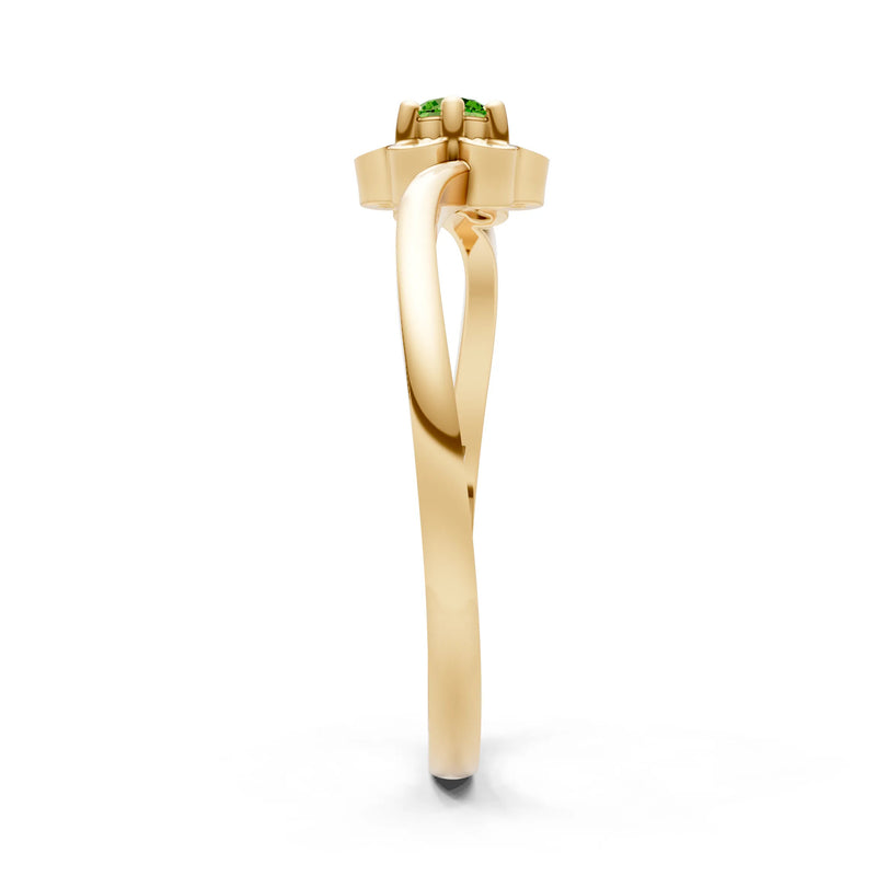 Dainty Floral Cluster Accent Ring