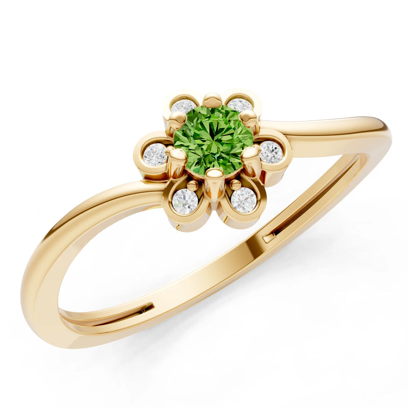 Dainty Floral Cluster Accent Ring