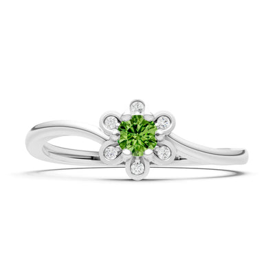 Dainty Floral Cluster Accent Ring