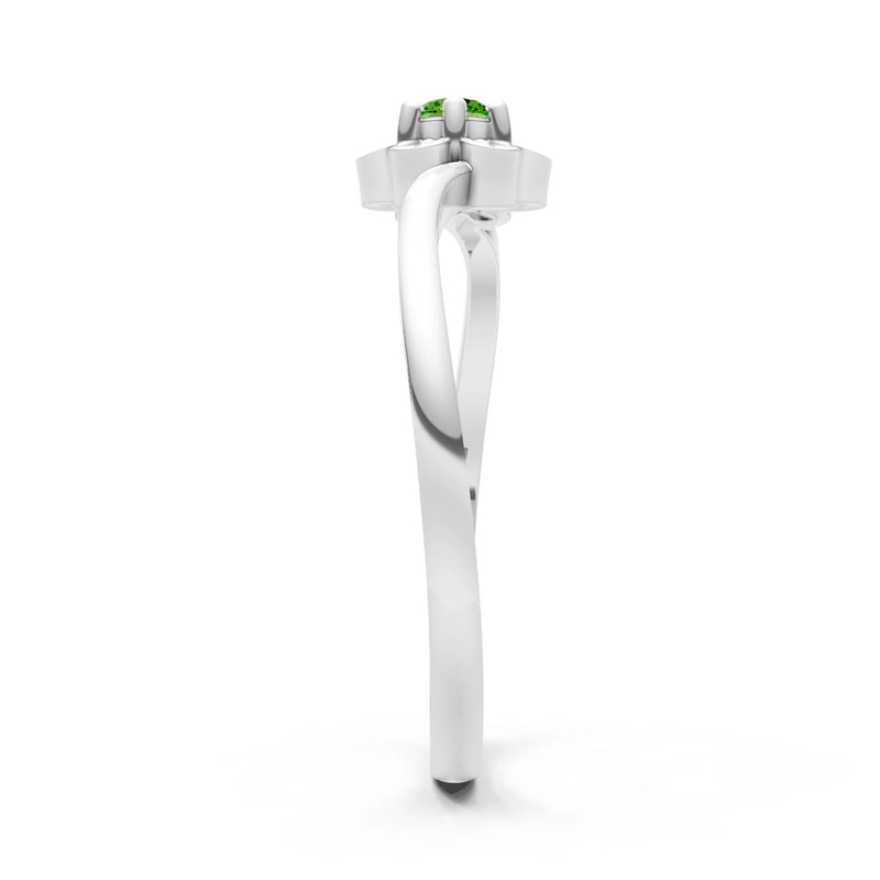 Dainty Floral Cluster Accent Ring
