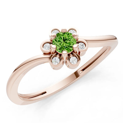 Dainty Floral Cluster Accent Ring
