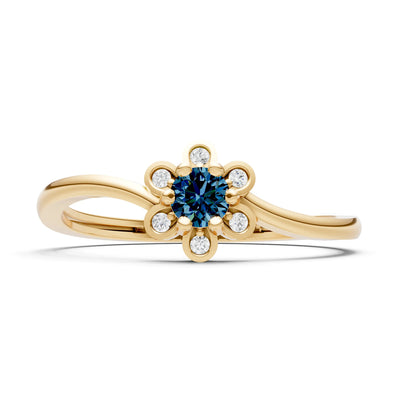 Dainty Floral Cluster Accent Ring