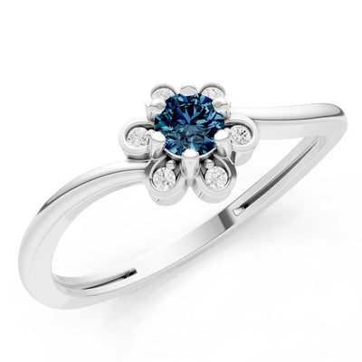 Dainty Floral Cluster Accent Ring