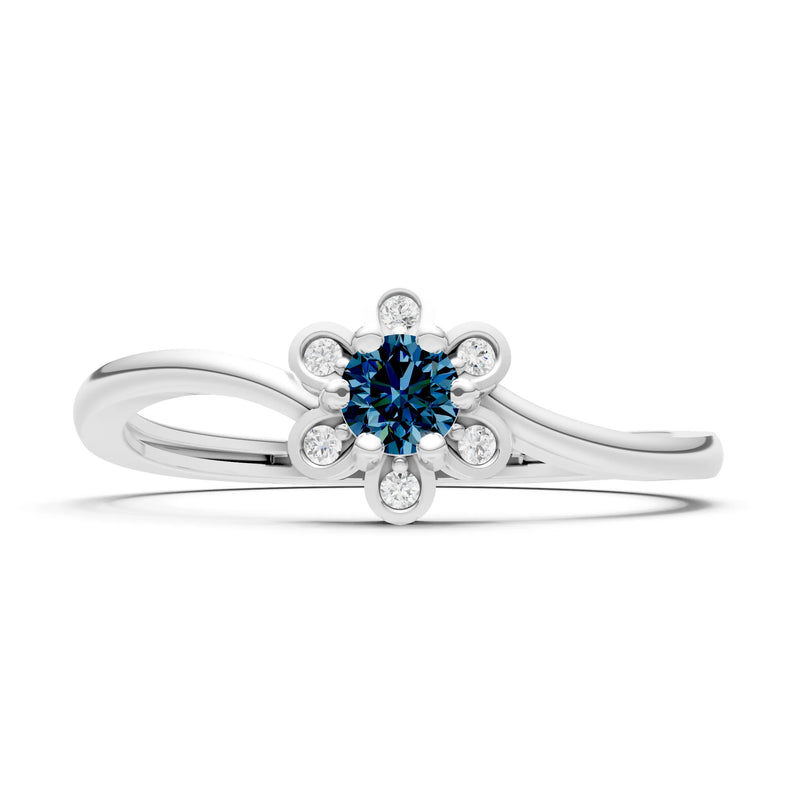 Alexandrite Dainty Floral Cluster Accent Ring
