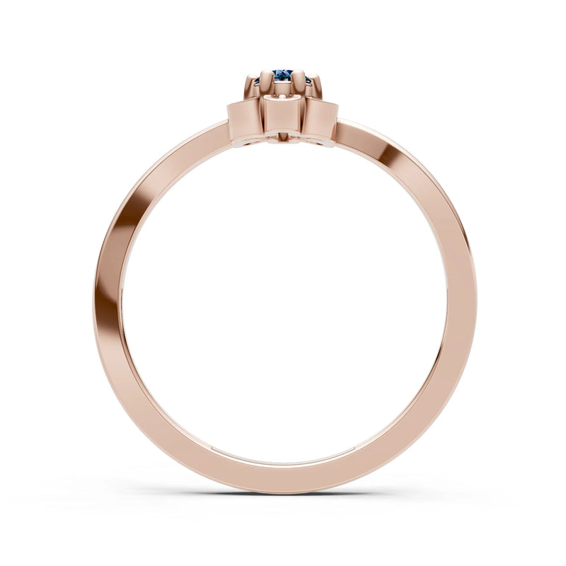 Alexandrite Dainty Floral Cluster Accent Ring