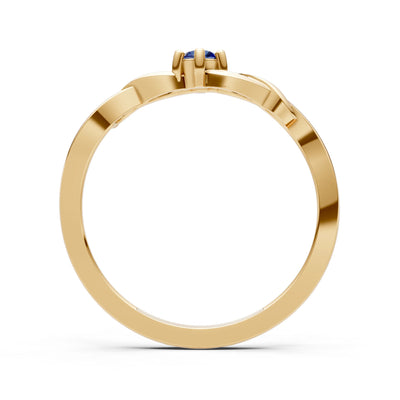 Dainty Celtic-Inspired Interwoven Ring