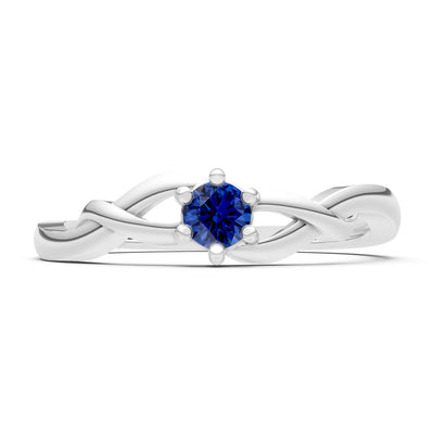 Dainty Celtic-Inspired Interwoven Ring