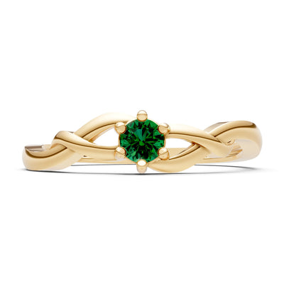 Dainty Celtic-Inspired Interwoven Ring