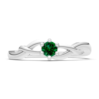 Dainty Celtic-Inspired Interwoven Ring