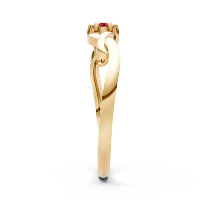 Dainty Celtic-Inspired Interwoven Ring