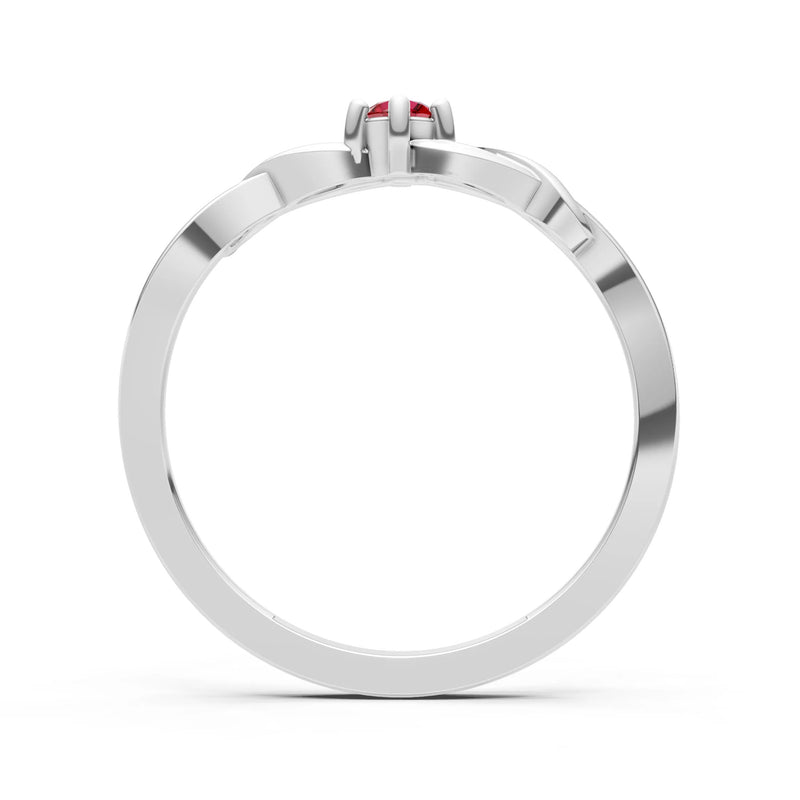 Ruby Dainty Celtic-Inspired Interwoven Ring