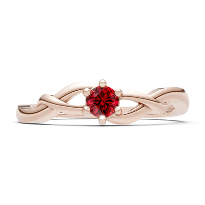 Dainty Celtic-Inspired Interwoven Ring