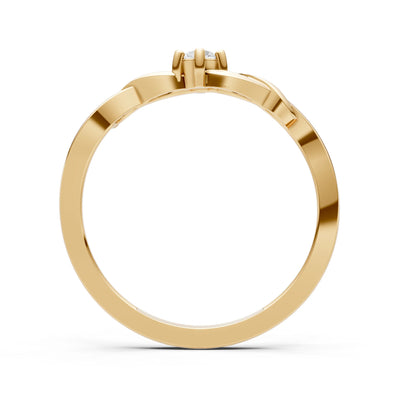 Dainty Celtic-Inspired Interwoven Ring