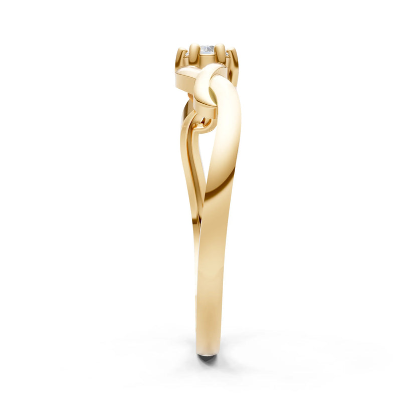 Dainty Celtic-Inspired Interwoven Ring