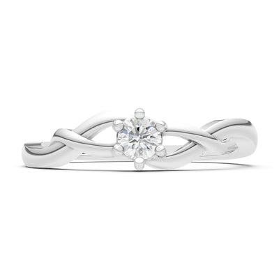 Dainty Celtic-Inspired Interwoven Ring