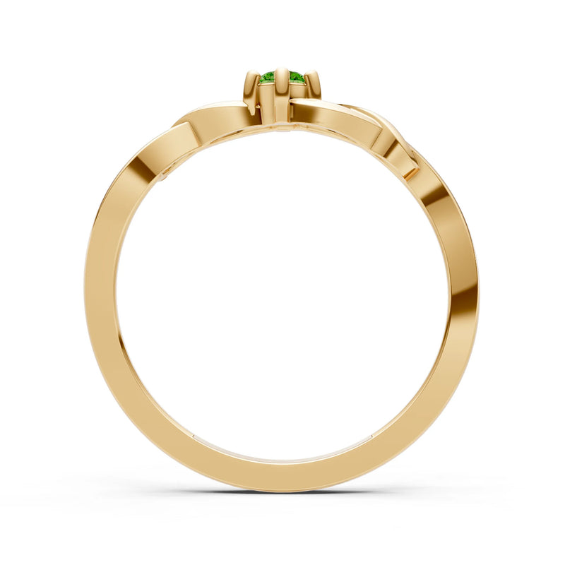 Dainty Celtic-Inspired Interwoven Ring