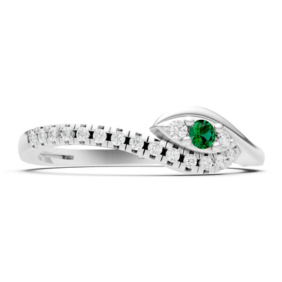 Dainty Pavé Curve Band Accent Ring