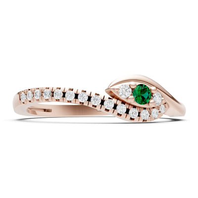 Dainty Pavé Curve Band Accent Ring