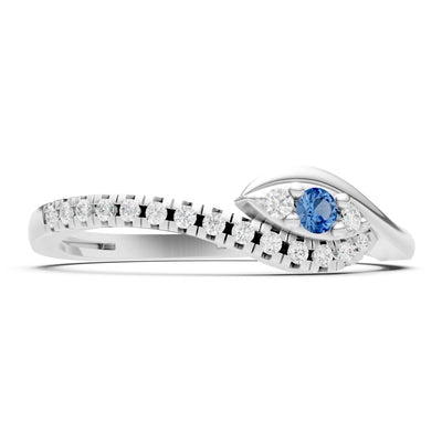 Dainty Pavé Curve Band Accent Ring