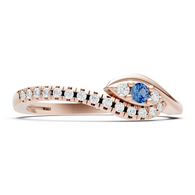 Dainty Pavé Curve Band Accent Ring
