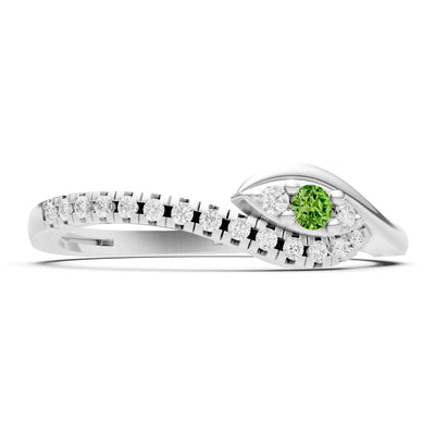Dainty Pavé Curve Band Accent Ring