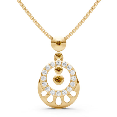 Celestial Halo Gemstone Pendant