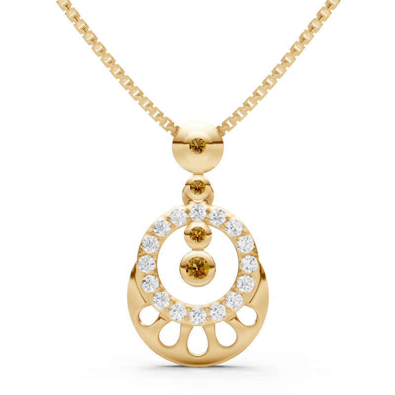 Celestial Halo Gemstone Pendant