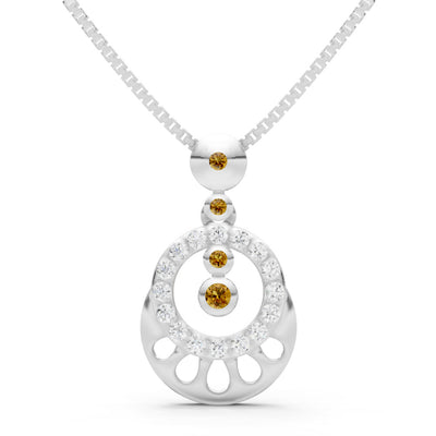 Celestial Halo Gemstone Pendant