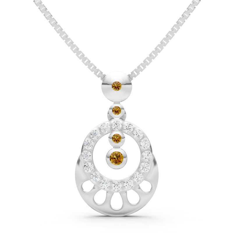 Celestial Halo Gemstone Pendant