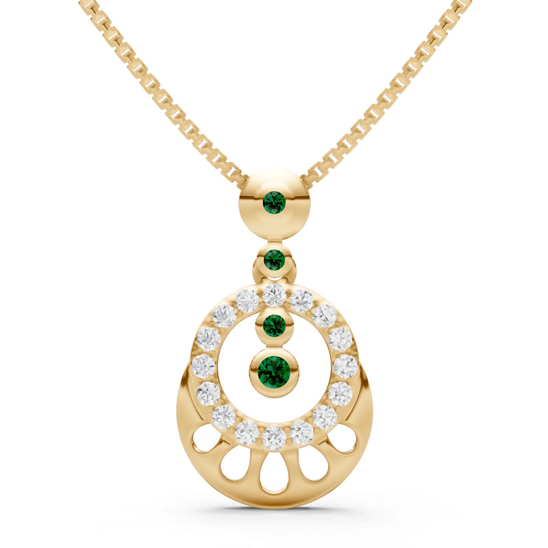 Celestial Halo Gemstone Pendant