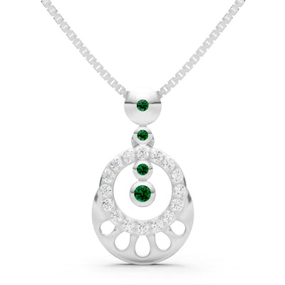 Celestial Halo Gemstone Pendant