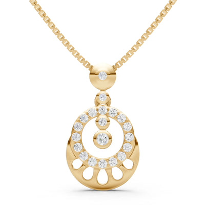 Celestial Halo Gemstone Pendant