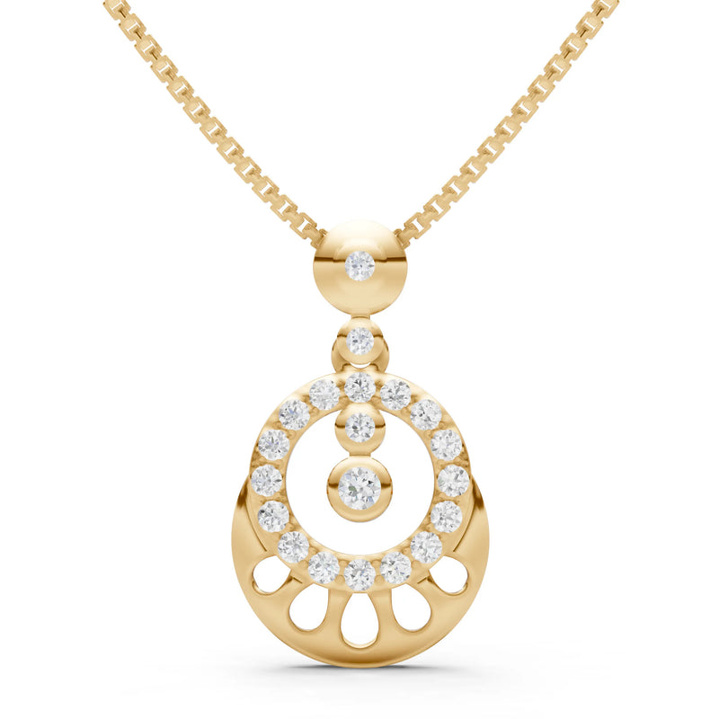 Celestial Halo Gemstone Pendant