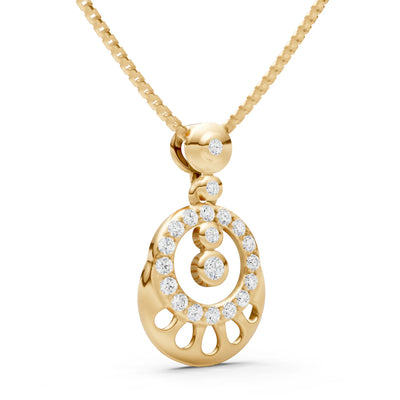 Celestial Halo Gemstone Pendant