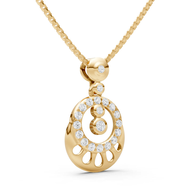 Celestial Halo Gemstone Pendant