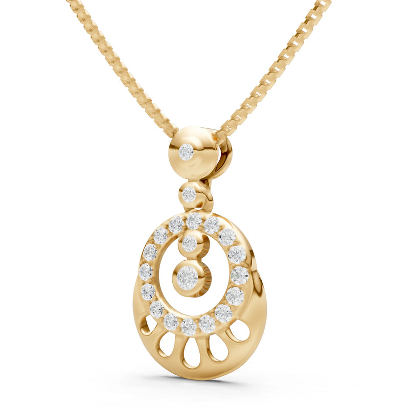 Celestial Halo Gemstone Pendant