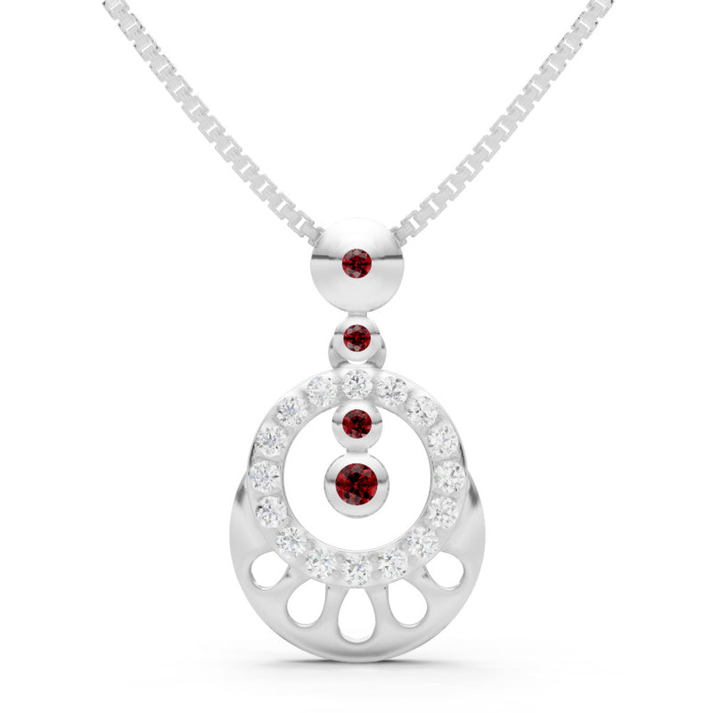 Celestial Halo Gemstone Pendant