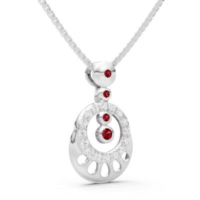 Celestial Halo Gemstone Pendant