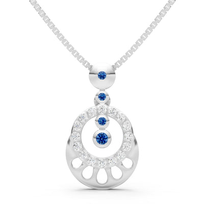 Celestial Halo Gemstone Pendant