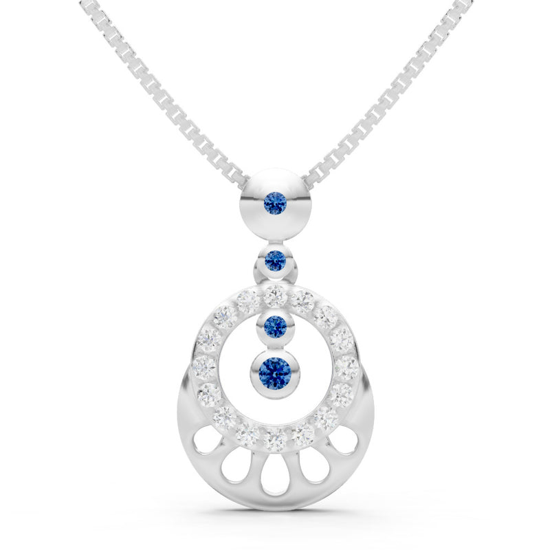 Celestial Halo Gemstone Pendant