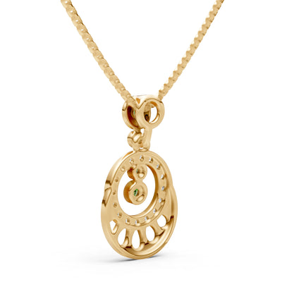 Peridot Celestial Halo Gemstone Pendant