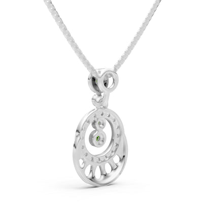 Celestial Halo Gemstone Pendant
