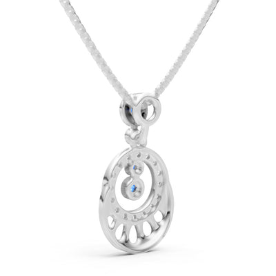 Celestial Halo Gemstone Pendant