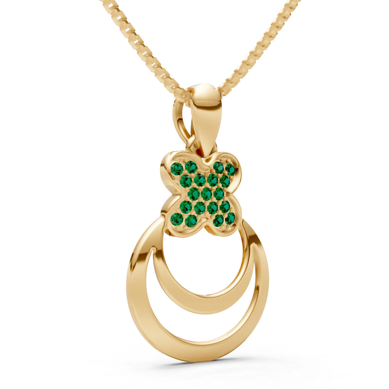 Four-Leaf Clover Bloom Pendant