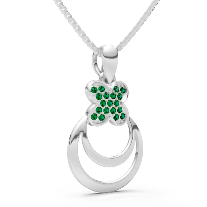 Four-Leaf Clover Bloom Pendant